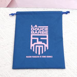 Bolsa reutilizable de tela de nailon con cordón para zapatos de bolos, bolsa de lavandería de fibra de poliéster 210D impresa con logotipo personalizado, bolsa de polvo de nailon - Product Image 3