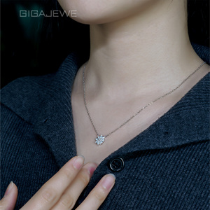 Collar GIGAJEWE con Colgante de Flor de Moissanita Marquise de 0.82ct, Plata de Ley 925, Cadena Chinar <span class=keywords><strong>para</strong></span> Mujer - Product Image 6