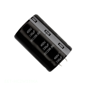 Condensateur original 330 uF à montage traversant EET-HC2W331KA CAP ALUM 330UF 20% 450V SNAP TH - Product Image 1
