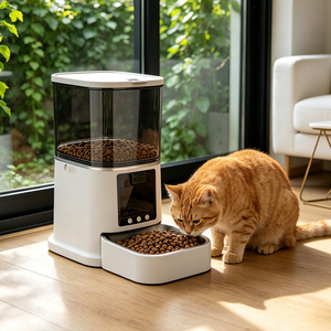 Rechargeable Pet Feeder Automatischer Futterspender Automatic Smart Pet Feeder Minimalist OEM Plastic Shell Pet Feeder - Product Image 1