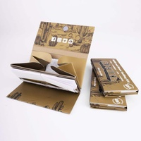 Papier à rouler personnalisé avec logo imprimé, gomme arabique naturelle, format King Size, 13 g/m², non blanchi, avec filtre à cigarettes et filigrane