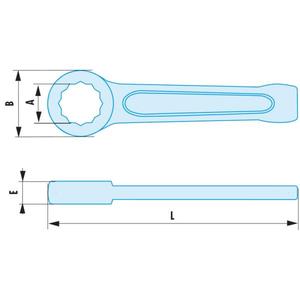 FACOM Clés à anneau à chocs métriques anti-étincelles Outil de qualité supérieure pour un usage professionnel - Product Image 2