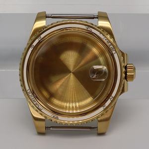 Caja de reloj de lujo de acero inoxidable de 40mm dorado NH35 piezas para Seiko NH34 NH35a NH36 EA 2824 Miyota 8215 movimiento - Product Image 2