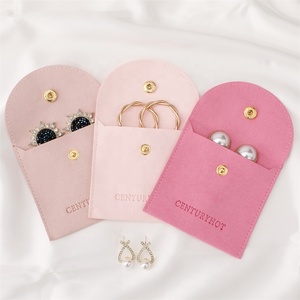 Pochette à bijoux en microfibre PUPPYSEW 8*8cm, sacs d'emballage pour bijoux en velours, pochette à bijoux personnalisée avec logo - Product Image 6