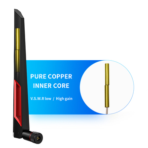 Antenne SMA double bande 2,4/5,8 GHz à gain élevé 5 dBi avec revêtement en caoutchouc noir pour routeur sans fil – Antenne canard en caoutchouc 5 dBi en gros - Product Image 1