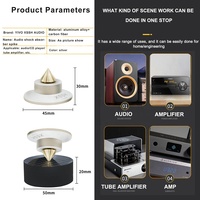 Pieds d'isolation YIVO pour haut-parleurs, en aluminium et fibre de carbone, amortisseurs audiophiles, pour amplificateurs HIFI et lecteurs CD