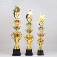 2024 nouvelle arrivée conception cinq étoiles fleur trophée tasse 56 pouces haute qualité plaqué or trophée prix