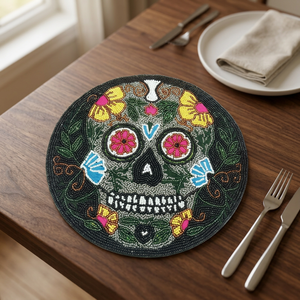 Posavasos de Cuentas de Vidrio Hechos a Mano, Ecológicos, 14x14, Decoración Temática de Halloween, Tapetes de Cuentas Detallados y Únicos, Protectores de Mesa - Product Image 5