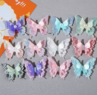 Petits accessoires en tissu scintillant avec sequins et papillons en résine - Matériaux décoratifs pour coques de téléphone DIY et accessoires pour cheveux