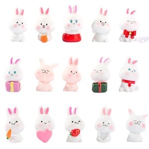 Figurine en résine de lapin miniature Dp, décoration animale, artisanat, décoration de la maison, ornement de bureau - Product Image 5