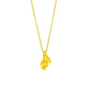 New Golden Calla <strong>Lily</strong> Flower Tassel Stainless Steel <strong>Necklace</strong> for Ladies Gentle and Versatile Retro Exquisite Clavicle Chain - Product Image 1
