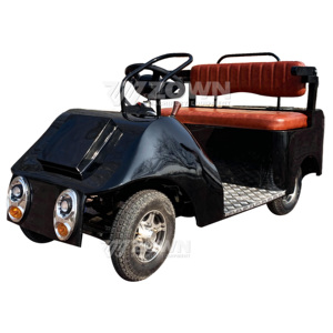 Voiture électrique de tourisme classique vintage, bus de tourisme rétro pour sites touristiques - Product Image 5