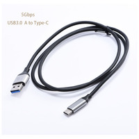 Kabel USB3.0 Tipe-C Pengisian Cepat 3A 2m Sinkronisasi Data Kecepatan Tinggi Konduktor Tembaga Murni