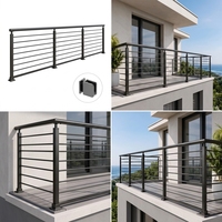 Système de balustrade en aluminium - Design contemporain, résistant à la rouille et léger, garantie de plus de 5 ans