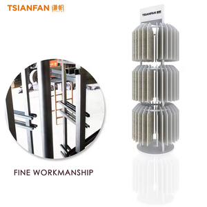 Bán buôn tùy chỉnh Bảng điều khiển gốm gạch hiển thị giá kim loại tấm gạch khảm nghệ thuật Thiết kế gạch thủy tinh thạch anh kệ trưng bày - Product Image 4