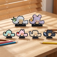 Miiloo MUZI 2D Niedliche Harz-PVC-Figur Handyanhänger Charm Epoxidharz Cartoon-Anhänger Mini-Figur Geschenk Großhandel