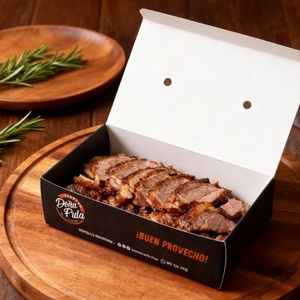 Caja de Comida para Llevar Ecológica Personalizada, con Laminado Mate y Relieve, MOQ Bajo, para Hot Dogs, Pollo, Hamburguesas, Alitas, Regalos - Product Image 4