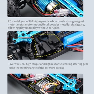 Coche RC Todoterreno de Control Remoto para Carreras de Derrapes RC390 con Motor Cepillado 38km/h SJY-Q132-B 2.4G 4WD Escala 1:16 Totalmente Proporcional - Product Image 6