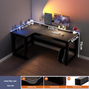 <b>Corner</b> Gaming <b>Desk</b> L Shaped <b>Computer</b> Table Wooden Desktop Steel Frame Home Office Workstation - Product Image 3