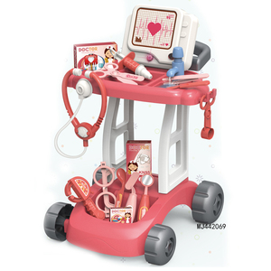 Table d'opération préscolaire en plastique la plus appréciée Chariot de traitement national Ensemble de jeu médical Jouets de médecin pour les jeunes patients - Product Image 3