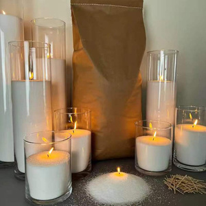 Long-lasting Pearled <strong>Candle</strong> Wax <strong>Refillable</strong> Handmade Glass Vase Palm Granules Sand <strong>Candles</strong> Natural Wax Vegetable White Pearl Wax - Product Image 6