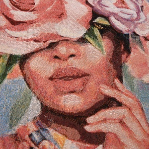 <span class=keywords><strong>2025</strong></span> Mới Tùy Chỉnh Mật Độ Cao Chất Lượng Của Phụ Nữ Quần Áo Rose Hat Dệt Jacquard Tấm Thảm Váy - Product Image 3