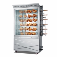Machine à griller les kebabs au gaz en acier inoxydable de haute qualité avec 6/8 broches, rôtissoire à poulet, équipement de restaurant