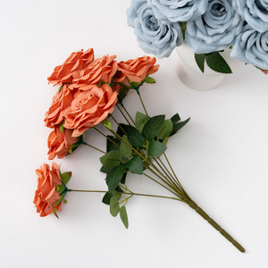 Ramo de Rosas de Diamantes de Lujo con 9 Cabezas, Flores Artificiales de Seda para Decoración del Hogar, Puerta, Boda, Fondo, Arte Floral, Arreglos Florales - Product Image 2