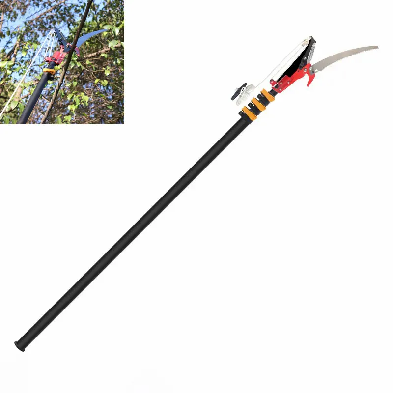 12 feet cutting tall trees long saw to cut branches of trees telescopic pruning pole