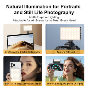 แบตสำรองที่ชาร์จด้วยแม่เหล็ก <span class=keywords><strong>St168</strong></span>ใหม่พร้อมไฟเติมสองด้านสำหรับกล้องโทรศัพท์ไฟสามสีแบบพกพา - Product Image 3