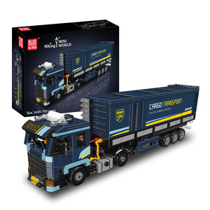 MOULD KING 24125 Container Freight Truck Building <b>Blocks</b> Set Logistics Vehicle Model MOC Bricks Toys for Kids Adults DIY Gift - Product Image 1