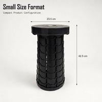 Tabouret pliant télescopique réglable en hauteur, siège rond en plastique portable pour la pêche, le camping, les activités de plein air, écologique, vente en gros, direct usine