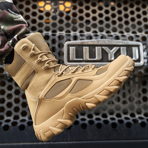 सोइस काले आरामदायक टिकाऊ ऑक्सफोर्ड कपड़े वाटरप्रूफ हल्के विरोधी पर्ची चार सीज़न पुरुषों की लंबी पैदल पैदल यात्रा सामरिक जूते - Product Image 5