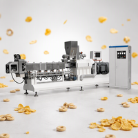 Geëxtrudeerde maïsvoedselextruder van roestvrij staal met dubbele schroef voor de productie van snacks in bolvorm