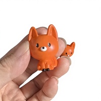 Figura Miniatura de Zorro 3D de Resina de Dibujos Animados, Pequeño Adorno para Jardín, Bombas de Baño, Juguetes para Niños, Slime y Plastilina