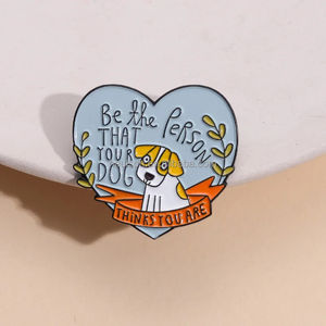 เข็มกลัดเคลือบรูปสุนัขน่ารักใหม่เข็มกลัดหัวเข็มขัดรูปผีเสื้อชุดสัตว์เข็มกลัดโลหะประดับเสื้อแบบกำหนดเองได้ - Product Image 4