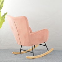 Fauteuil à bascule moderne et confortable en tissu durable, idéal pour l'intérieur : maison, bureau, chambre, balcon, hôtel, école