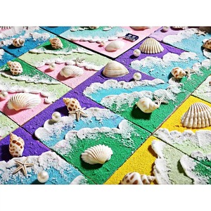 Peintures de plage de coquillages polis à la main aimants pour réfrigérateur créatif culturel bord de mer Souvenirs de voyage coquillages de mer Conches vagues - Product Image 2