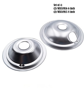 WB31M15 WB31M16 Bandeja de goteo de cromo de rango eléctrico de <span class=keywords><strong>4</strong></span> piezas para piezas de quemador de <span class=keywords><strong>gas</strong></span> - Product Image 4