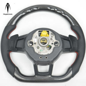 Volante Inteligente LED de Fibra de Carbono Genuina Compatible con Volkswagen <span class=keywords><strong>Golf</strong></span> 7 GTS GTE <span class=keywords><strong>GTD</strong></span> <span class=keywords><strong>R</strong></span> <span class=keywords><strong>Line</strong></span> MK7 MK6 GTI GLI - Product Image 6