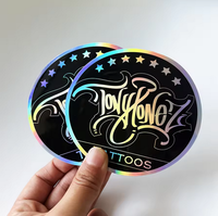Autocollants en feuilles holographiques imperméables aux UV autocollants, autocollants en vinyle découpés sur mesure avec logo personnalisé, autocollants en PVC propres de style anime Vsco