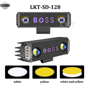 Barre lumineuse LED mini LKT Factory avec lentille bleue, clignotant rouge-bleu, pour voiture, moto, camion, véhicule tout-terrain, phare DRL - Product Image 3