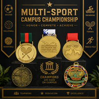 Médaille personnalisée gravée sur mesure, trophée, texte et logo personnalisés, événement d'entreprise, vente en gros, fournisseur en vrac