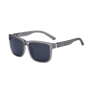 Lunettes de soleil polarisées Lafite à monture carrée pour hommes, verres UV400 TAC, monture en plastique noir et métal, type 3, avec étui - Product Image 4