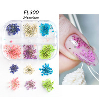 6 grille naturelle vraie fleur sèche 3d bricolage fleurs séchées charme pressé UV gel décoration manucure ongles fleurs
