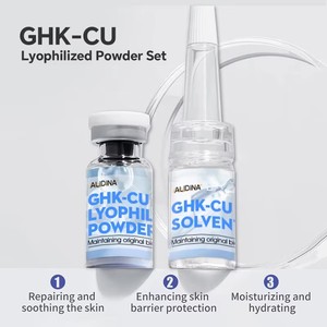 ชุดผลิตภัณฑ์บำรุงผิวต่อต้านริ้วรอย T GHK-CU เปปไทด์ สำหรับการกระตุ้นคอลลาเจน ฟื้นฟูเกราะป้องกันผิว และเพิ่มความชุ่มชื้น ผลิตภัณฑ์บำรุงผิวด้วยบลูคอปเปอร์เปปไทด์ - Product Image 2