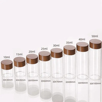 Bocaux à épices ronds personnalisés de 10 ml, 20 ml, 30 ml avec couvercles en bambou, récipients pour le stockage des aliments dans la cuisine, conteneur à café