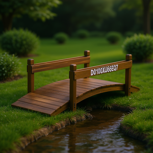 Ponte da Giardino in Legno Modello D0100XU6AQ7 Ornamento per Giardino - Product Image 2