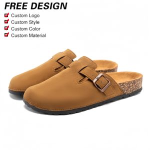 Scarpe da Giardino Unisex di Lusso Personalizzate in Camoscio con Punta Chiusa, Sandali Casual da Uomo con Suola in <span class=keywords><strong>Sughero</strong></span>, <span class=keywords><strong>Ciabatte</strong></span> Mule alla Moda da <span class=keywords><strong>Donna</strong></span> - Product Image 1