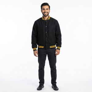 Chaquetas Universitarias Deportivas Personalizadas al por Mayor, Chaqueta Bomber Bordada, Chaqueta de Béisbol Lisa - Product Image 1